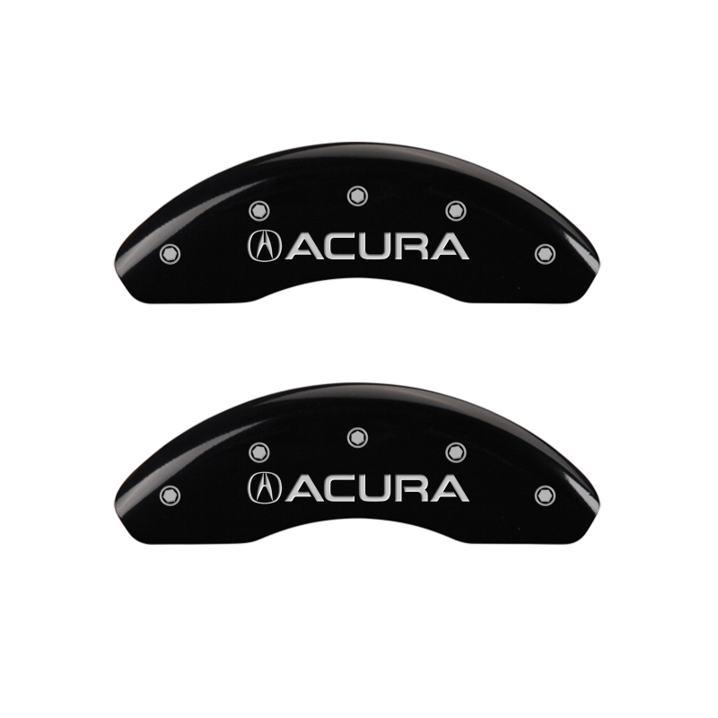 Set of 4: Black finish, Silver Acura / NSX - 39008SNSXBK