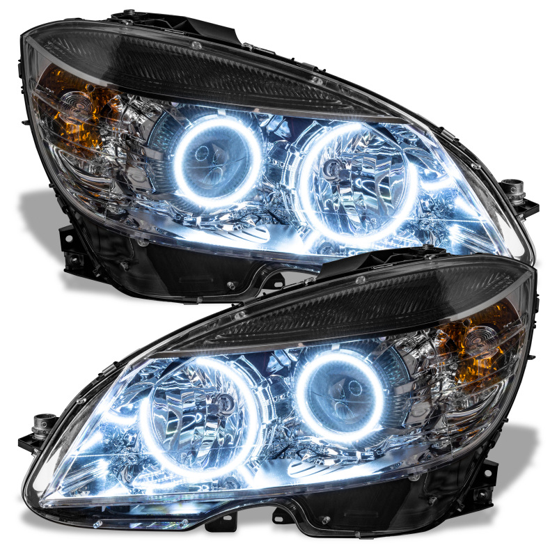 SMD Pre-Assembled Headlights, Black, White - 7115-001