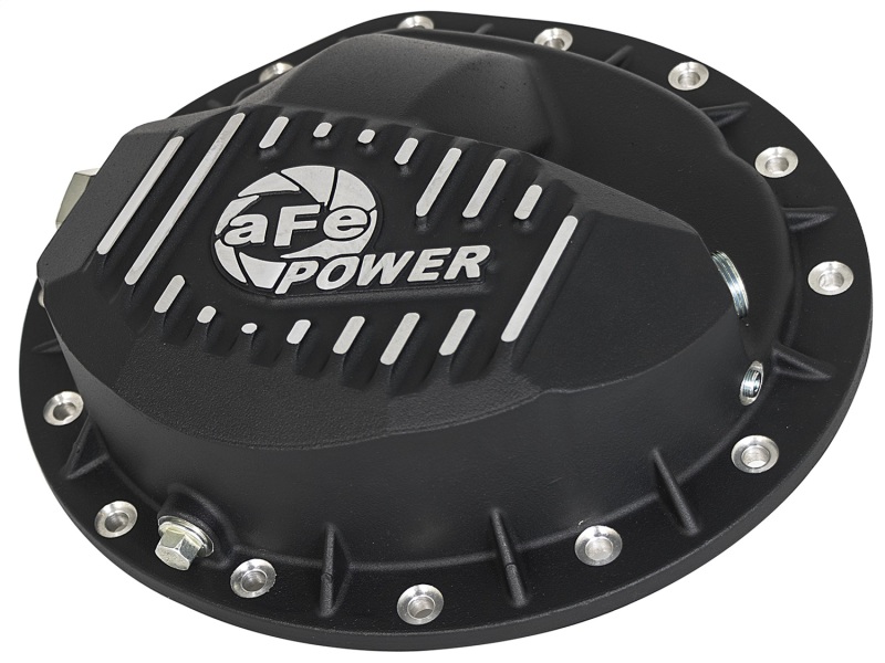 aFe Power Pro Series Rear Differential Cover Black w/ Machined Fins 99-13 GM Trucks (GM 9.5-14) - 46-70372