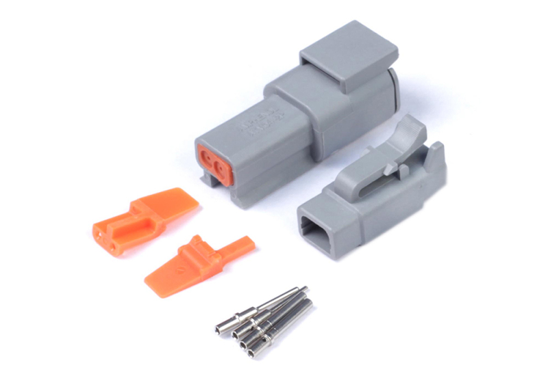 Haltech Matching Set of Deutsch DTM-2 Connectors 7.5 Amp Plug & Pins - HT-031012