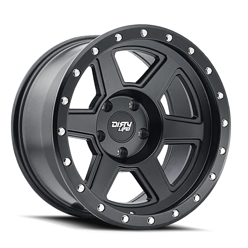 Dirty Life 9315 Compound 17x9 / 5x127 BP / -38mm Offset / 78.1mm Hub Matte Black Wheel - 9315-7973MB38