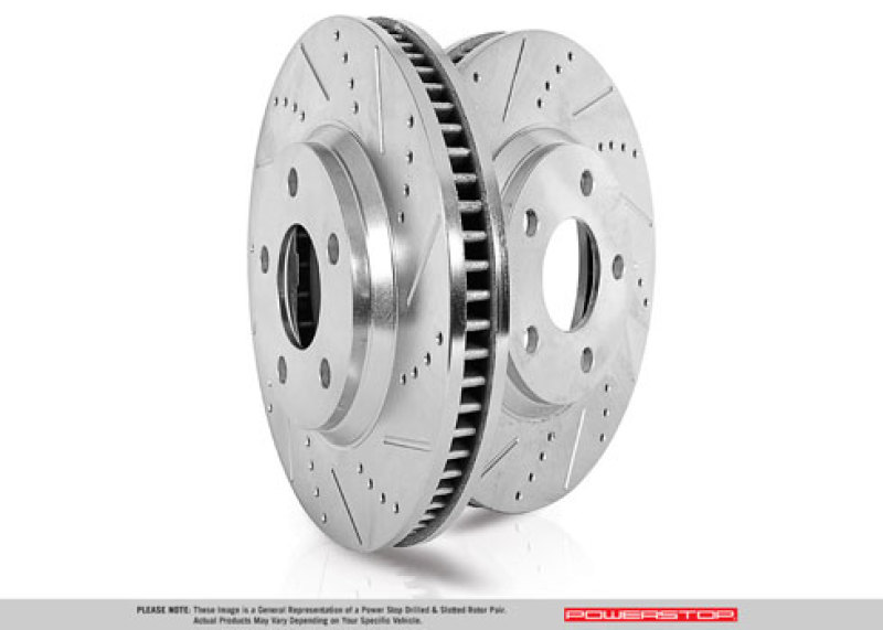 Power Stop 20-21 Chevrolet Corvette Rear Evolution Drilled & Slotted Rotor - Pair - AR82203XPR
