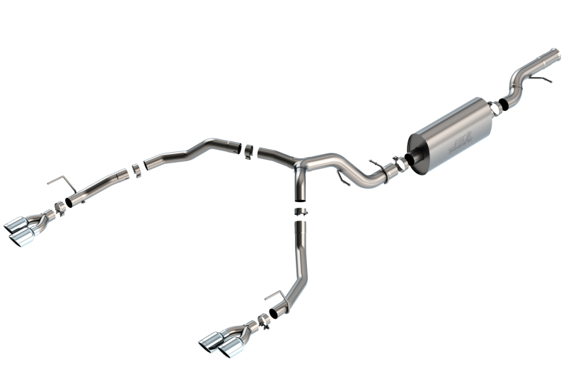 Borla 21-22 Chevrolet Tahoe 6.2L V8 2/4WD 4DR Brushed T-304 Stainless Steel Touring Cat-Back Exhaust - 140858