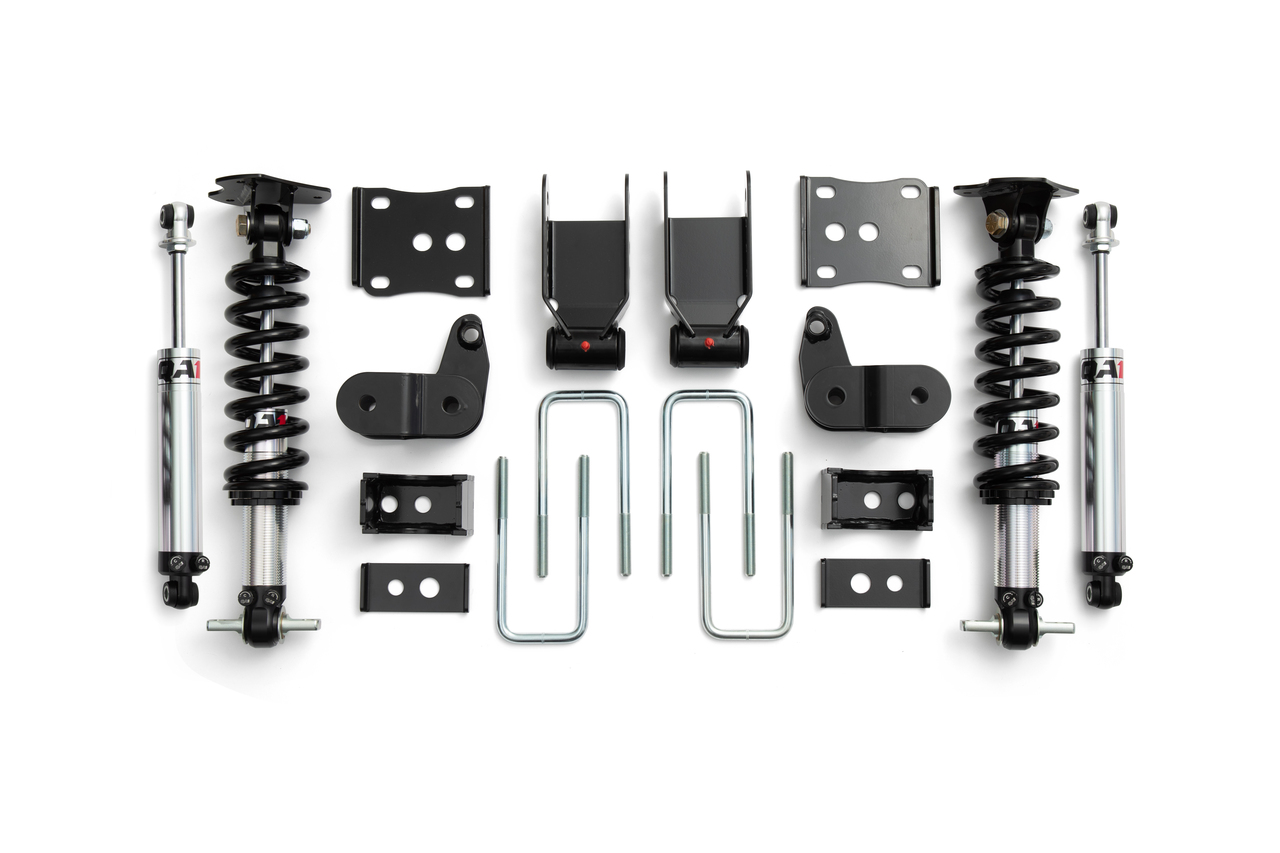 QA1 LK02-FF01 Lowering Kit, 2015-2020 F150, 2WD, Double Adjustable Shocks - LK02-FF01