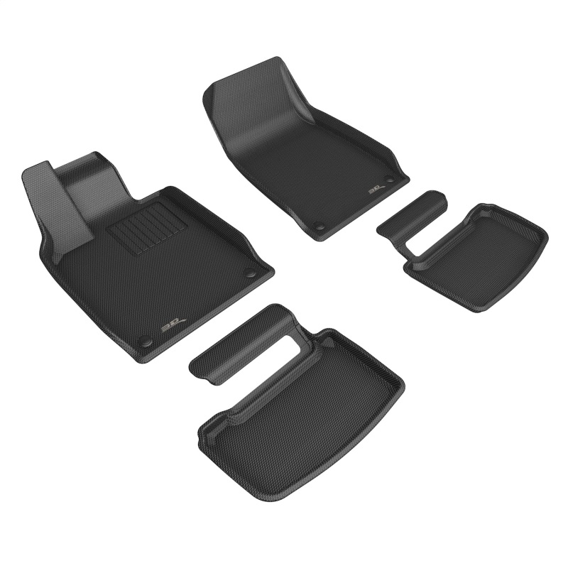 KAGU Floor Mat; Black; 4 pc.; 2 pc. Front Row; 2 pc. 2nd Row; - L1PO02701509