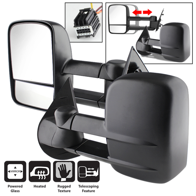 XTune Door Mirror Set; Left And Right; Manual Extendable; Power Adjustable; - 9935701