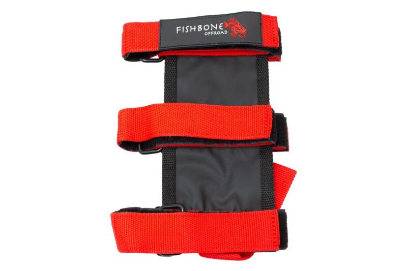 Fishbone Offroad Padded Roll Bar Red Fire Extinguisher Holder - FB55155