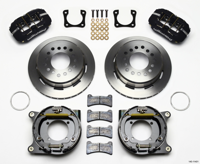 Wilwood Dynapro Low-Profile 11.00in P-Brake Kit Chevy 12 Bolt Spcl 2.81in Offset - 140-11401