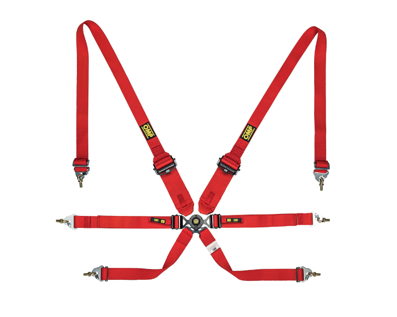 OMP Safety Harness One 2In Endurance Red Pull Down - (Fia 8853-2016) - DA0-0205-A02-061