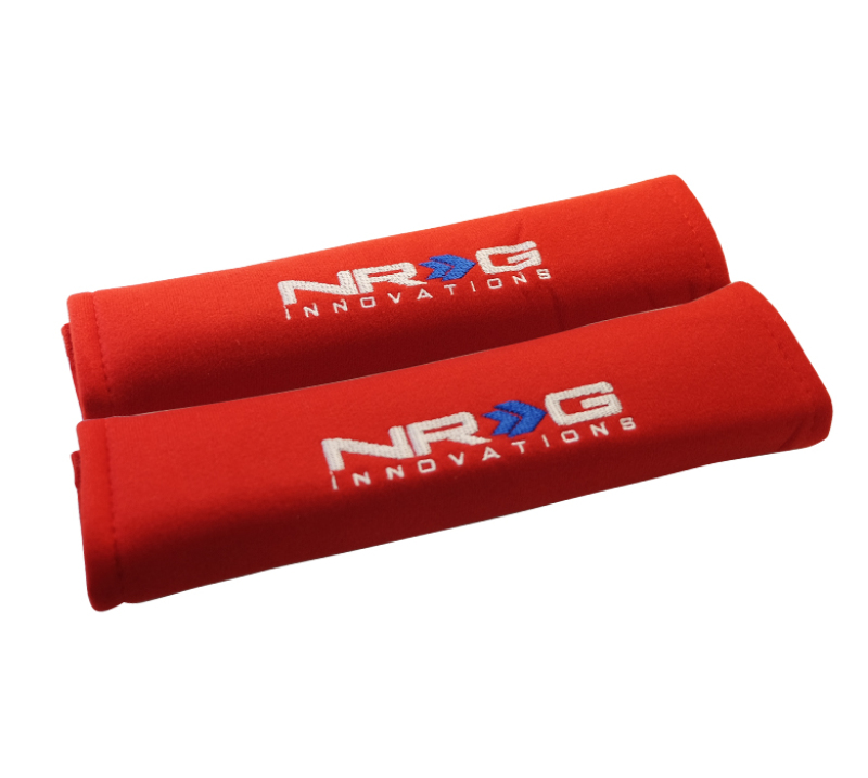 NRG Seat Belt Pads 2.7in. W x 11in. L (Red) Short - 2pc - SBP-27RD