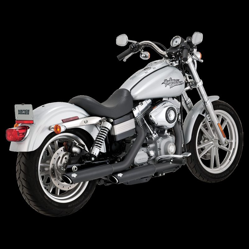 Vance & Hines HD Dyna 91-17 3In Slip-Ons Black PCX Slip-On Exhaust - 46337