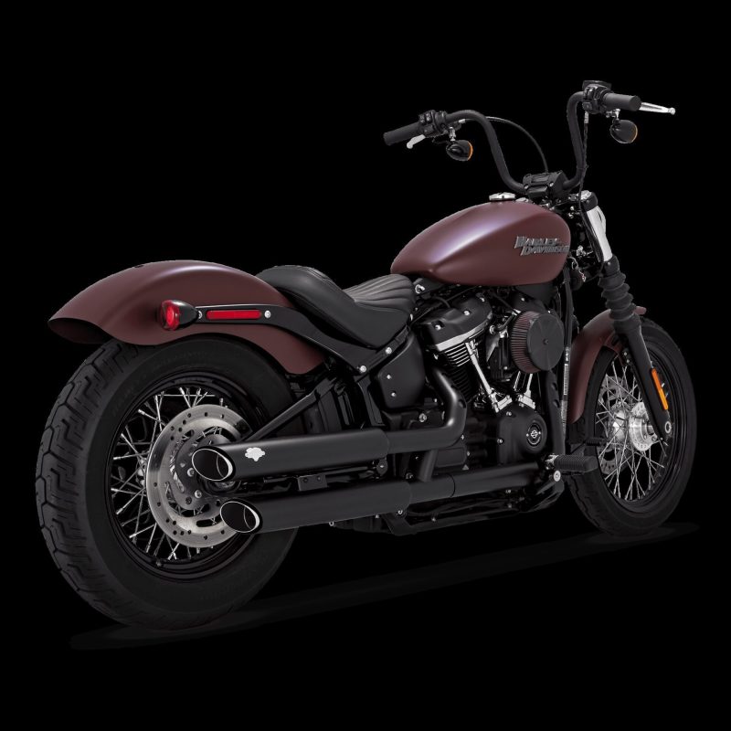 Vance & Hines 18-22 Harley Davidson Softail Twin Slash S/OS PCX Slip-On Exhaust - Black - 46376