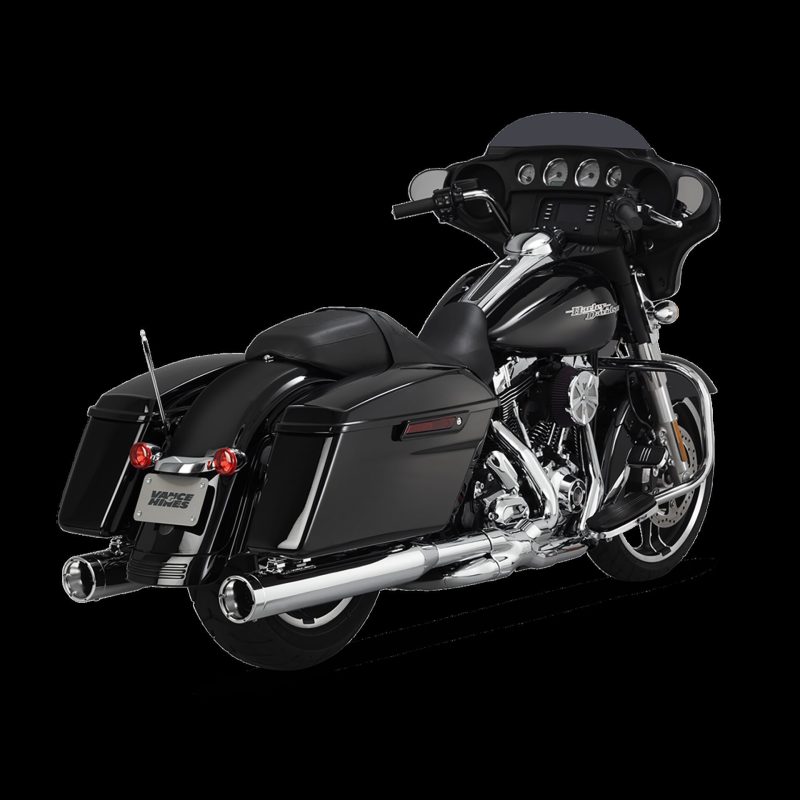 Vance and Hines Harley Davidson Monster Round Slip-Ons - Chrome - 16773
