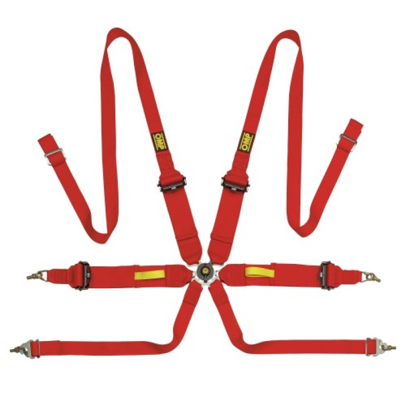 OMP Tecnica 3/2 Safety Harness - Red - DA0-0203-A02-061