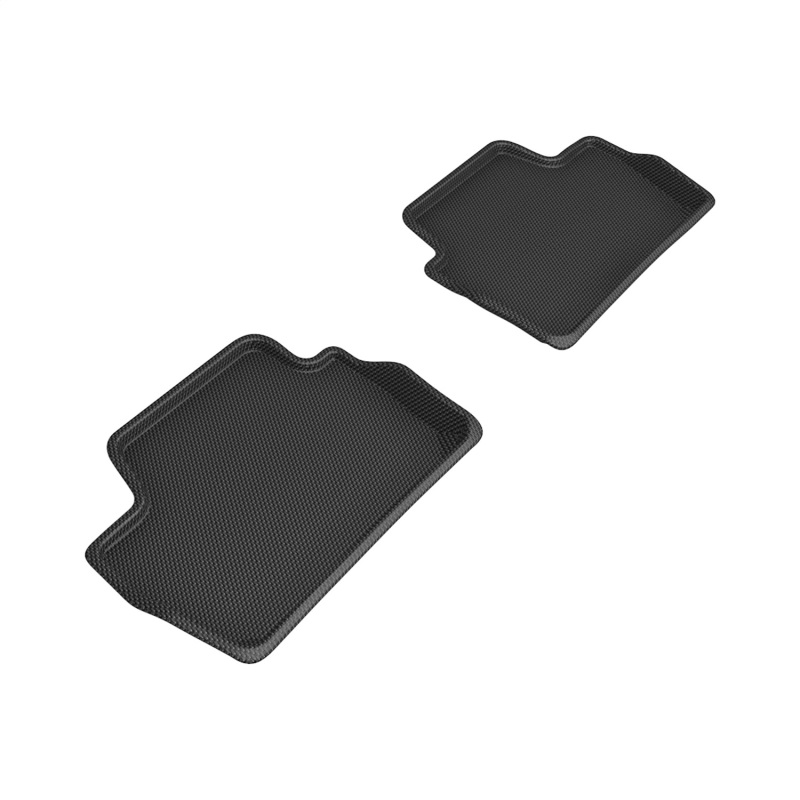 KAGU Floor Mat; Black; 2 pc. 2nd Row; - L1BM12521509