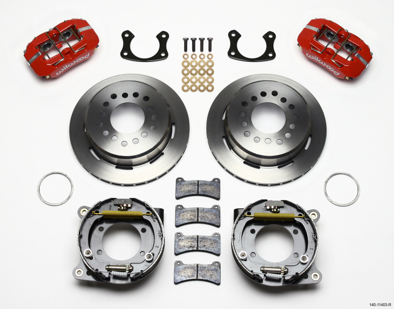 Wilwood Dynapro Low-Profile 11.00in P-Brake Kit - Red Small Ford 2.50in Offset - 140-11403-R