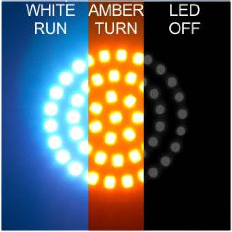 Letric Lighting Cvo Dlx Switchbacks Wht/Amb - LLC-DJSWA