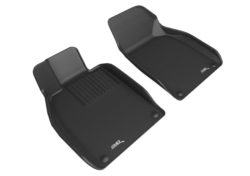 3D MAXpider Custom Fit KAGU Floor Mat (BLACK) Compatible for PORSCHE BOXSTER/CAYMAN/718 2013-2023 - - L1PO02211509