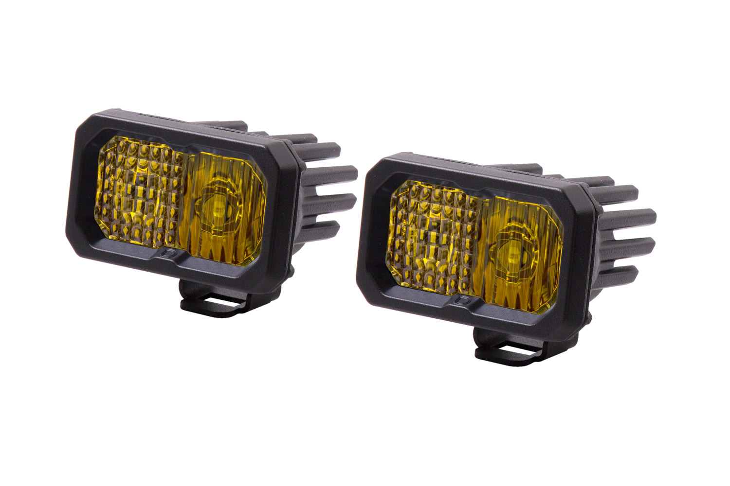 Diode Dynamics Stage Series 2 In LED Pod Pro - Yellow Combo Standard ABL (Pair) - DD6412P