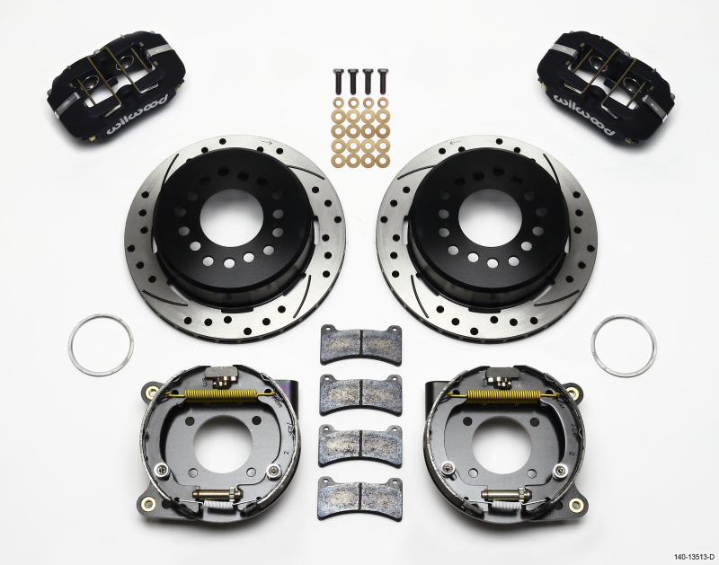 Wilwood Dynapro Low-Profile 11.00in P-Brake Kit Drilled BOP Axle 2.75in Bearing 2.75 Offset - 140-13513-D