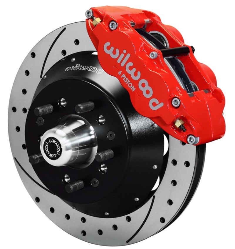 Wilwood Narrow Superlite 6R Dust-Seal Big Brake Front Brake Kit 14in. Drilled w/ Wilwood Pro Spindle - 140-15410-DR