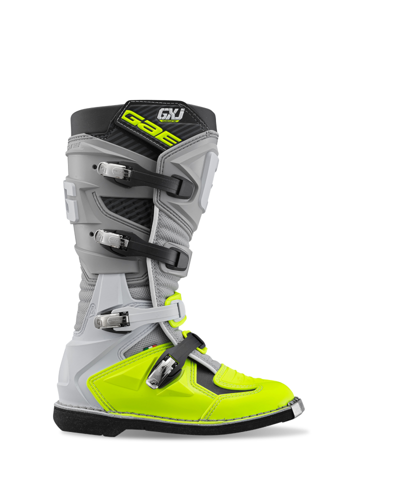 Gaerne GXJ Boot Grey/Fluorescent Yellow Size - Youth 2 - 2169-009-2