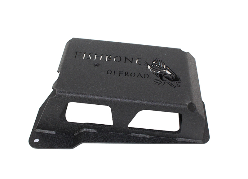 Fishbone Offroad 07-11 Jeep Wrangler JK Steel EVAP Canister Skid Plates - Black Textured Powdercoat - FB23061