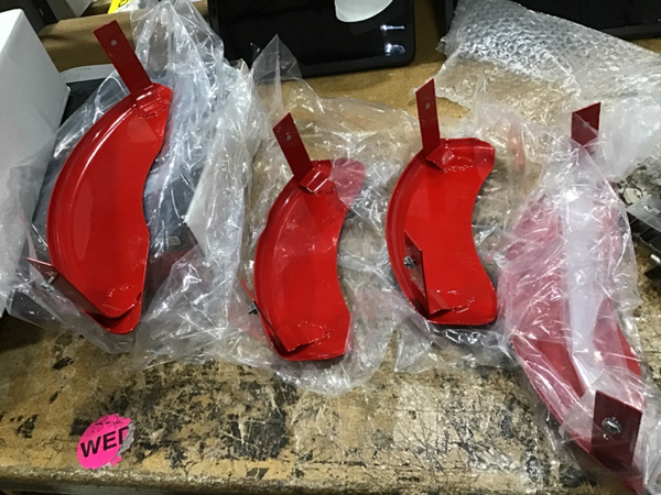 Set of 4: Red finish, Silver Camaro / SS (Gen 5) - 14241SCS5RD, Condition: Scratch & Dent, 14241SCS5RD-Scratch-Dent-621