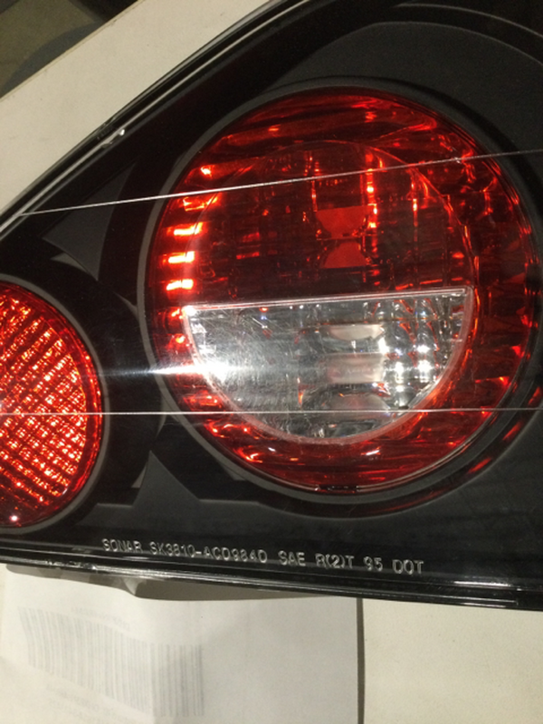 Euro Style Tail Lights; Uses Stock Bulbs; Pair; Black; - 5004321, Condition: Scratch & Dent, 5004321-Scratch-Dent-15111