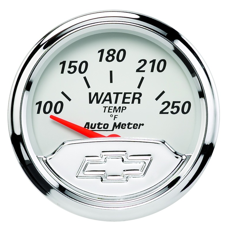 Autometer Chevy Vintage 2in 100-250 Deg F Short Sweep Electronic Water Temp Gauge - 1337-00408