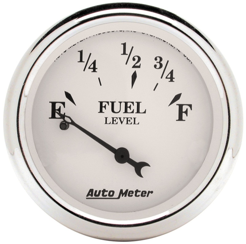 GAUGE; FUEL LEVEL; 2 1/16in.; 0OE TO 30OF; ELEC; OLD TYME WHITE - 1607