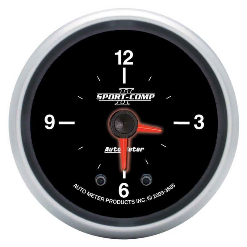 GAUGE, CLOCK, 2 1/16", 12HR, ANALOG, SPORT-COMP II - 3685