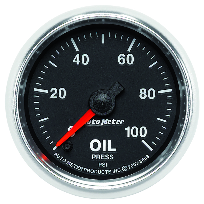 Autometer GS Series 2-1/16in Oil Pressure Gauge 100PSI Electric Full Sweep - 3853