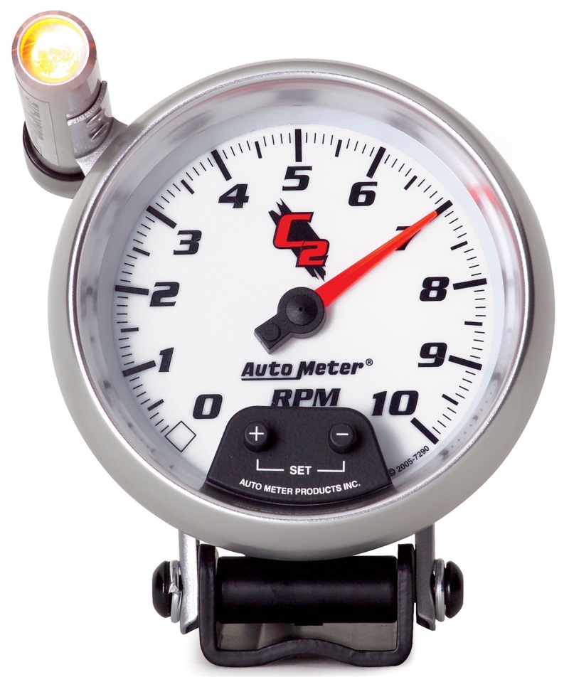 GAUGE; TACHOMETER; 3 3/4in.; 10K RPM; PEDESTAL W/EXT. QUICK-LITE; C2 - 7290