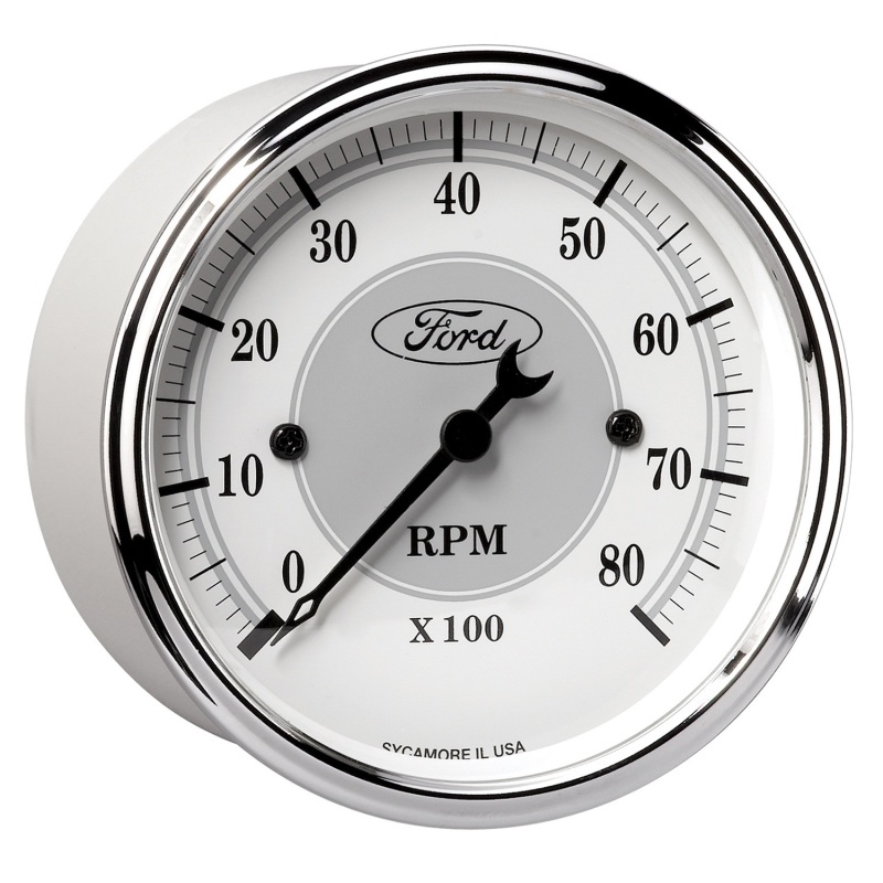 GAUGE; TACHOMETER; 3 1/8in.; 8K RPM; IN-DASH; FORD MASTERPIECE - 880088