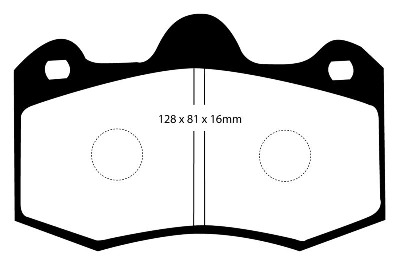 EBC 11+ Mclaren MP4-12C 3.8 Twin Turbo Yellowstuff Rear Brake Pads - DP4036R