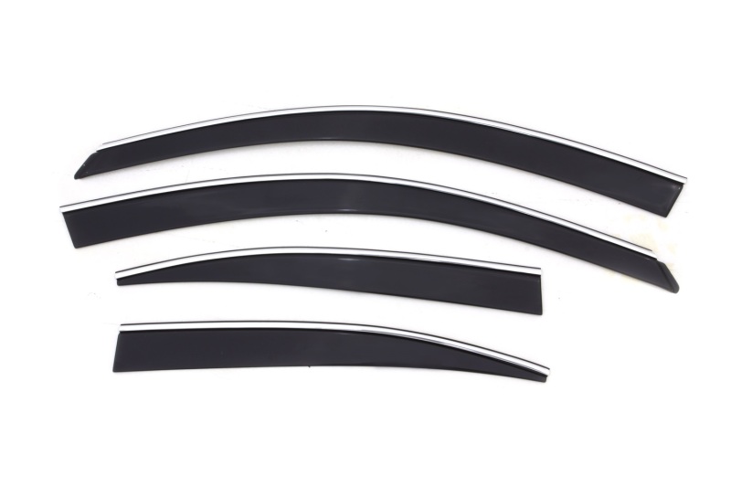 Ventvisor Deflector; Smoke w/Chrome Trim; Low Profile; 4 pc. - 794008