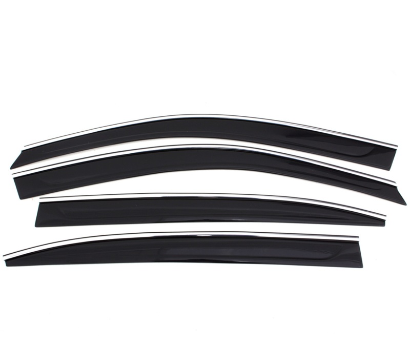 Ventvisor Deflector; Smoke w/Chrome Trim; Low Profile; 4 pc. - 794082