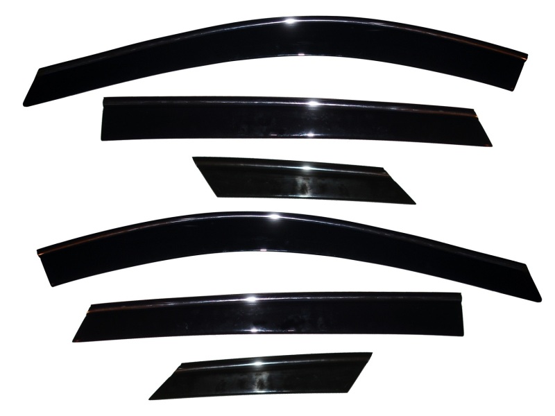 AVS 10-17 Cadillac SRX Ventvisor Low Profile Deflectors 6pc - Smoke w/Chrome Trim - 796003