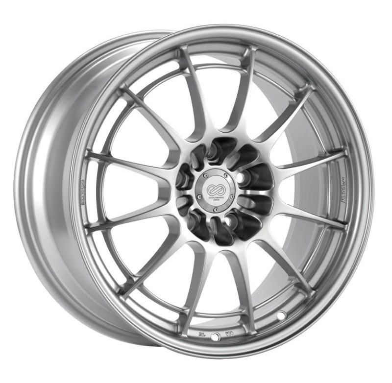 Enkei NT03+M 18x9.5 5x114.3 27mm Offset 72.6mm Bore F1 Silver Wheel - 3658956527SP