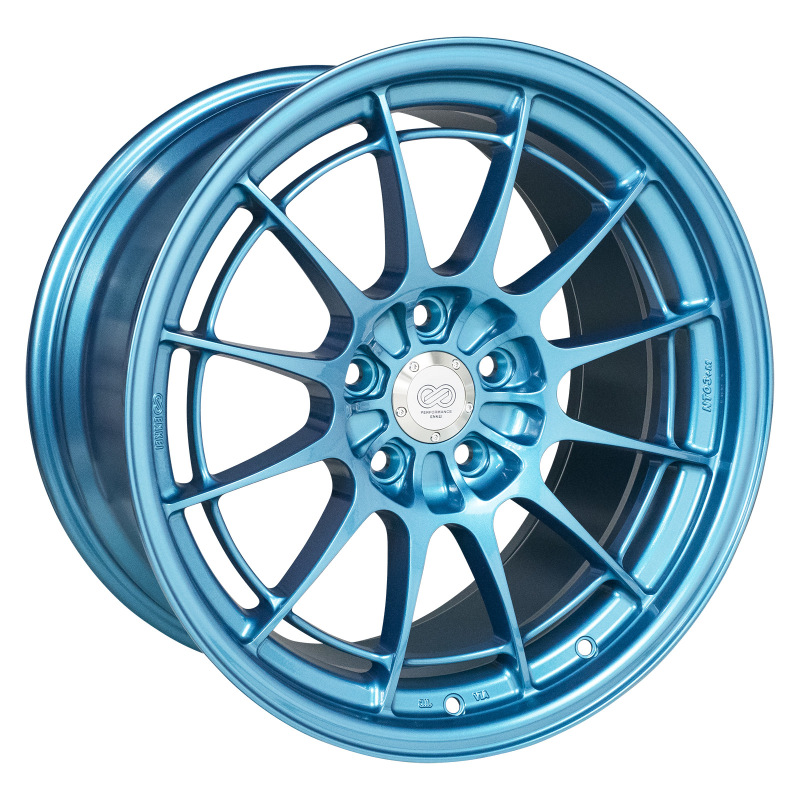 Enkei NT03+M 18x9.5 5x114.3 40mm Offset 72.6mm Bore Emerald Blue Wheel MOQ 40 - 3658956540EB