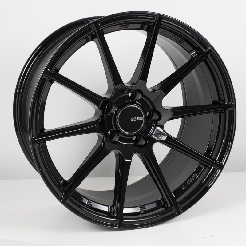 Enkei TS10 18x8.5 5x114.3 35mm Offset 72.6mm Bore Black Wheel - 499-885-6535BK