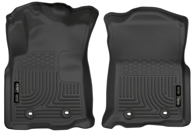 Husky Liners 2018 Toyota Tacoma Double Cab WeatherBeater Black Front Floor Liners - 13971