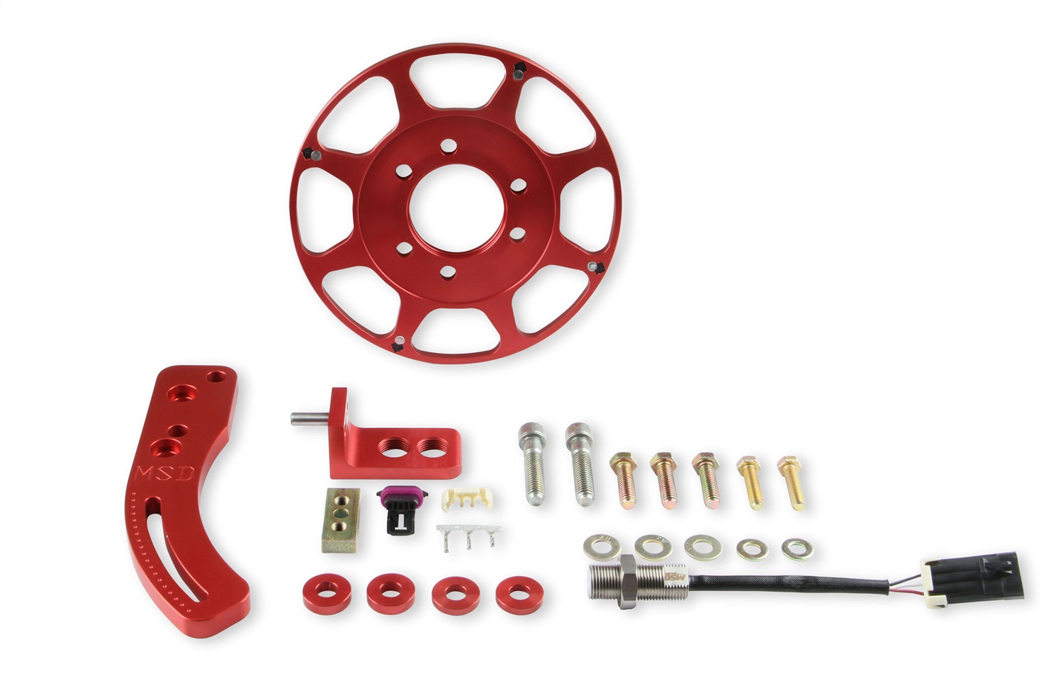 Crank Trigger Kit; 8 in. Diameter; Billet Aluminum Trigger Wheel; Red; - 86201