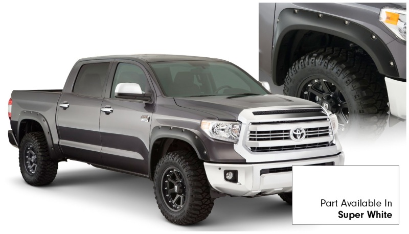 Pocket/Rivet Style Painted Fender Flares Super White Smooth Finish 4-Piece Set - 30918-13
