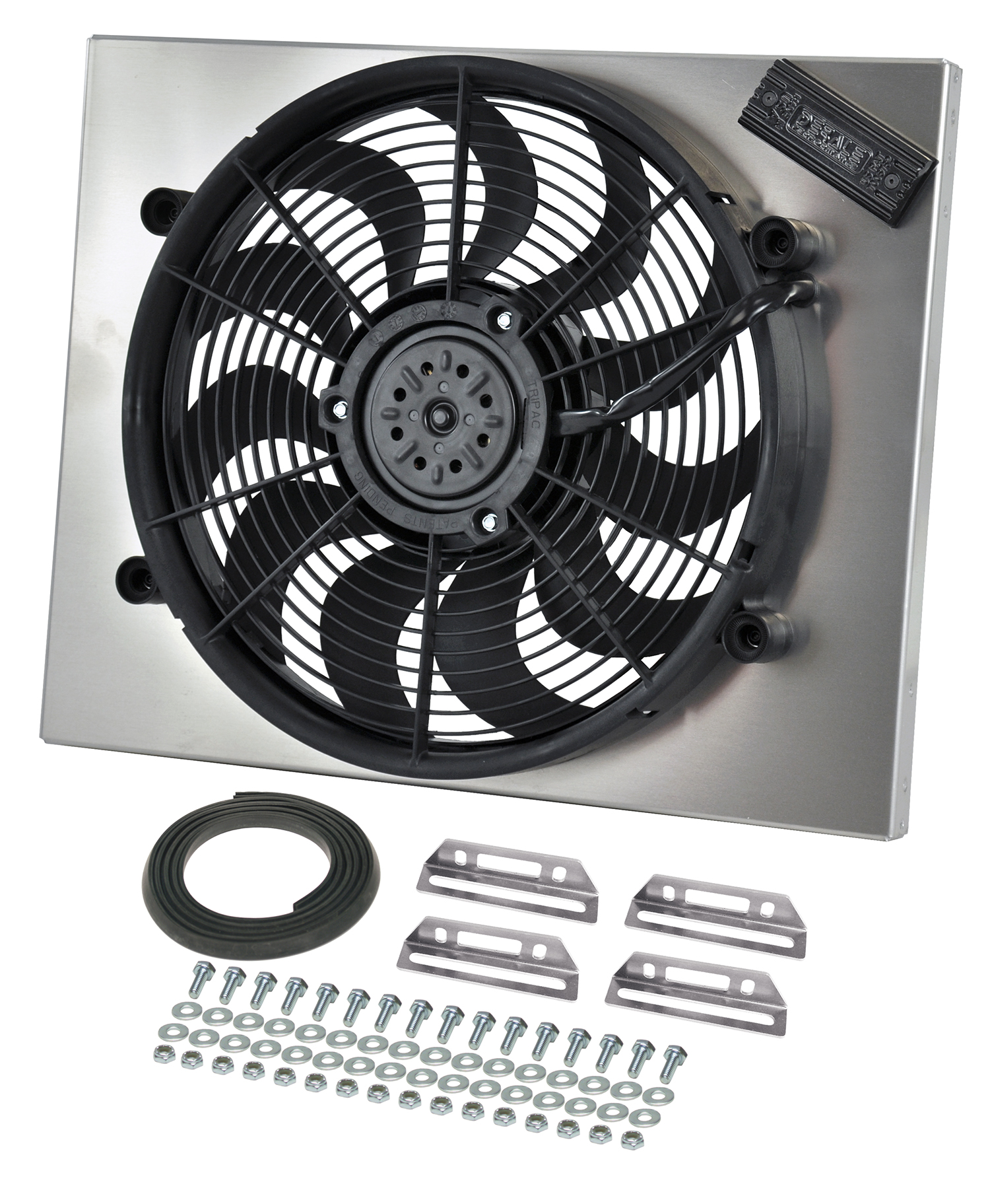High Output Single 17" Electric RAD Fan/Alum Shroud Kit w/ PWM Controller - 66821