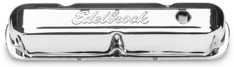 Edelbrock Valve Cover Signature Series Chrysler 1965-1991 318-340-360 CI V8 Chrome - 4495