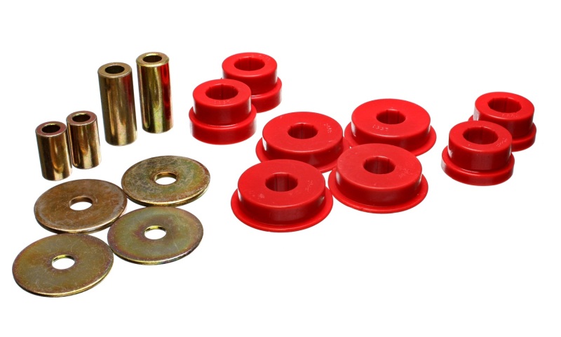 Differential Carrier Bushing Set; Red; Rear; Performance Polyurethane; - 5.1108R