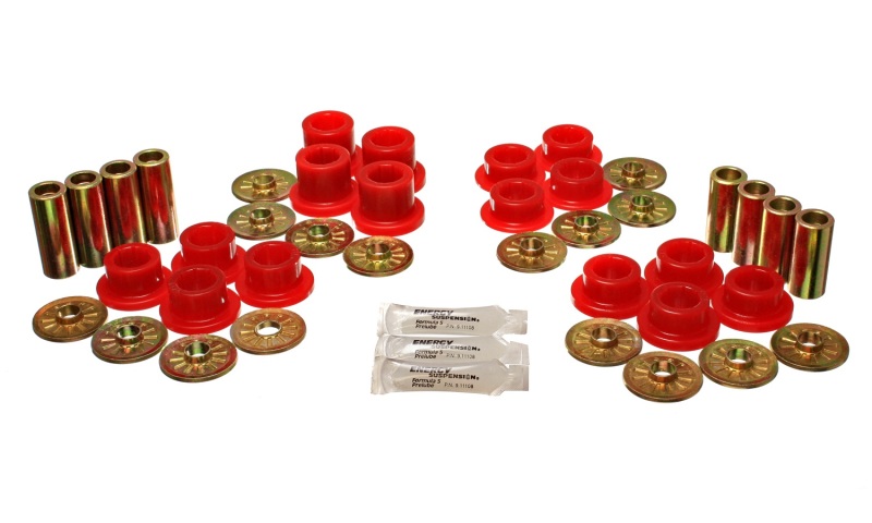 Control Arm Bushing Set; Red; Rear; Must Reuse All Metal Parts; - 5.3126R