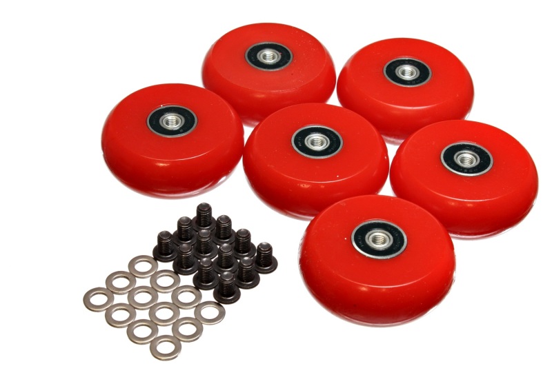 Creeper Wheel; Red; 2 3/8 in./60mm; Qty 6; - 9.9172R